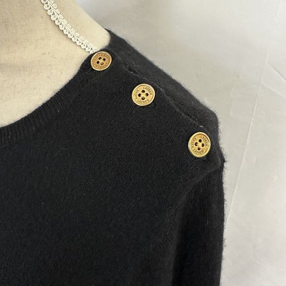 Ralph Lauren Sweater Womens LARGE Black 100% Cashmere Crew Neck Pullover - Picture 3 of 7